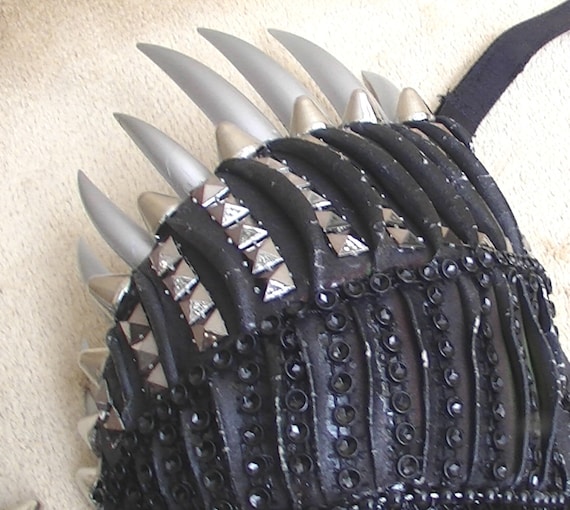 Black and Silver Necromancer Claw Bra Size B-C Cup 