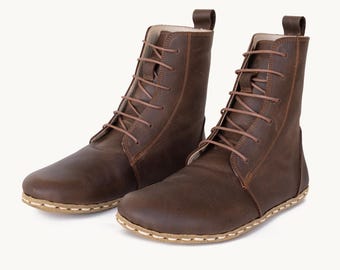 Men's Barefoot No Zipper Boot | Earthing/Grounding Copper | Zero Drop Wide Toe Box | Earth