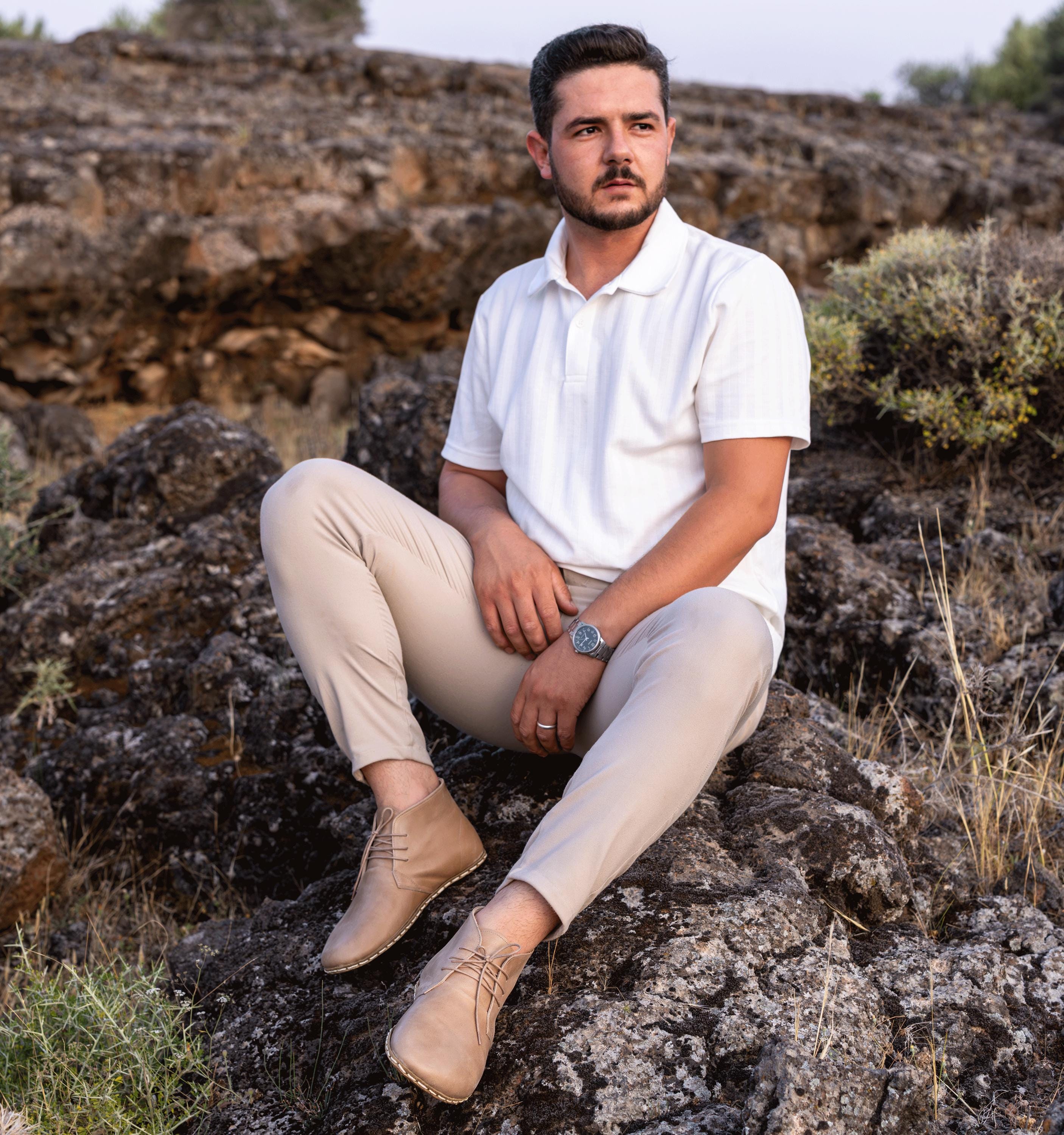 Handmade Chukka Boot Men: Wide Toe Box Barefoot | Barefoot  display picture 1