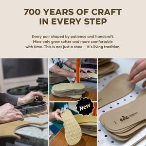 Premium water-buffalo leather sole (5-8 mm) for true ground contact in walking and outdoor use.