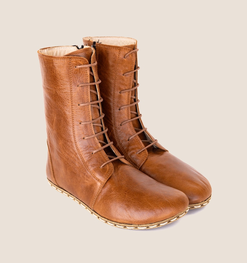 Artisan-made leather shoes inspired by ancient craft traditions.