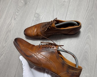 Chaussures vintage rares Officine faites main créatives fabriquées en Italie marron taille 42