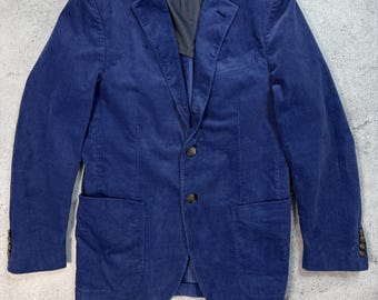 Vintage Polo Ralph Lauren Corduroy Blazer Made in Italy Purple 50 L