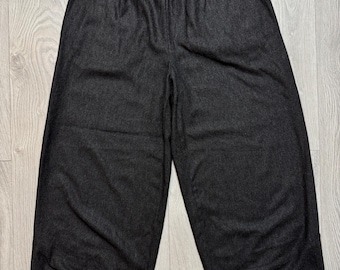 vintage OSKA pantalon large pour femmes « Hose Keira » style japonais laine mélangée marron Taille 3 (L)