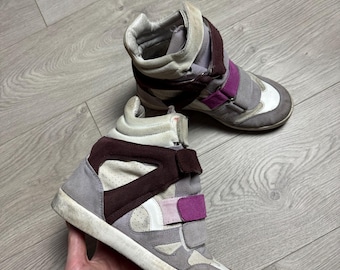 Baskets style vintage Isabel Marant Année 2000 multicolores Fabriquées en Italie EU 38