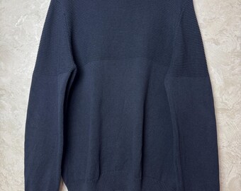 Pull à col rond en tricot SNS Herning bleu marine depuis 1931 Danemark