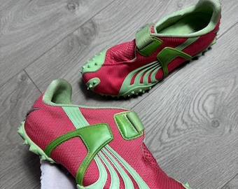 Scarpe da ginnastica Puma Future Cat Y2K con borchie vintage – Verde neon / Rosa shocking EU 38