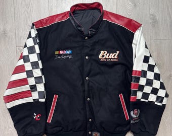Bud NASCAR NEXTEL CUP レザージャケット Nascar Racing Nextel Cup Leather Jacket - Etsy