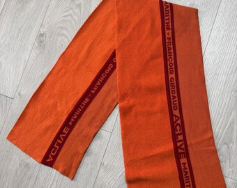 vintage Martine Francois Girbaud Foulard Orange Rare