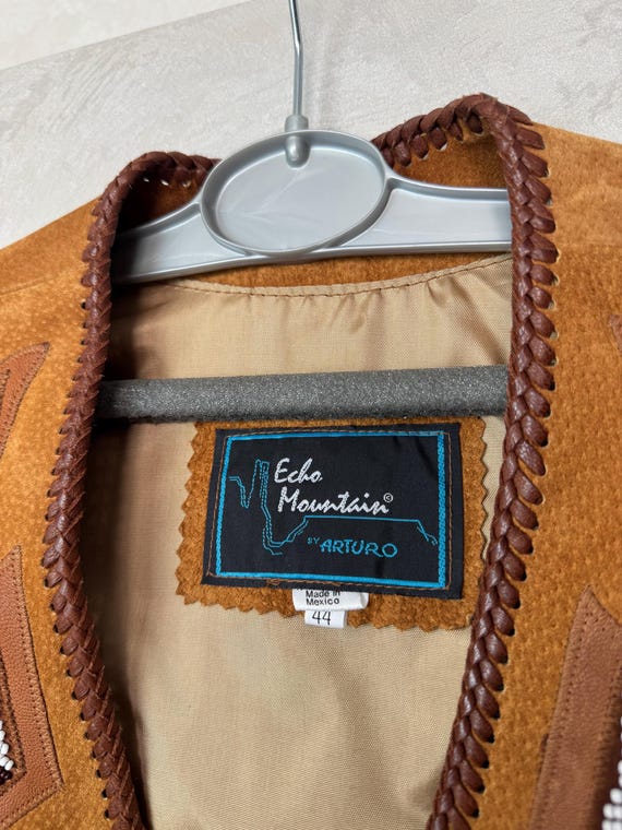 Echo Mountain Arturo Vintage Western Fringe Suede Vest Size 44