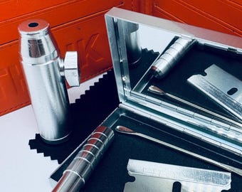 Silver Royal Box Complete Set compact mirror box wallet with matching accessories