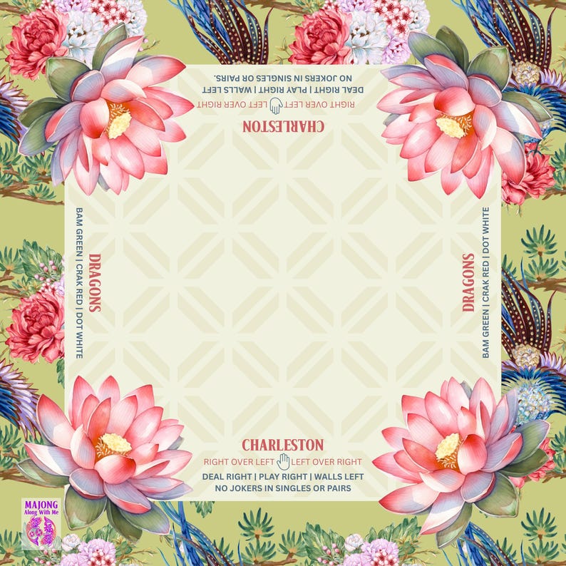 Tapete de mahjong Flor de Loto imagen 1
