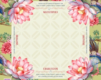 Lotus Mahjong Mat (Instructional)