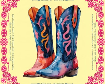 Crazy Cowboy Boots Mahjong Mat PREORDER