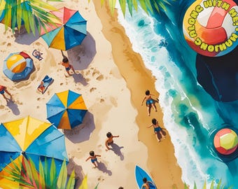 Catch a Wave Mahjong Mat IN STOCK