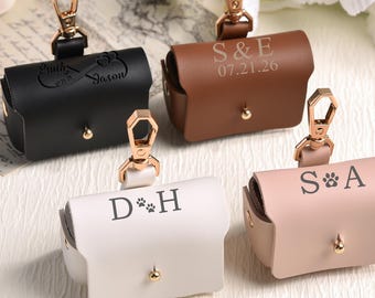 Bolsa porta anillos de boda personalizada para perros, caja para anillos de compromiso, caja de cuero para collares de perro, almohada para anillos de propuesta