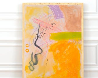 Abstrakte bunte Wandkunst - Original Gemälde, digitaler Download