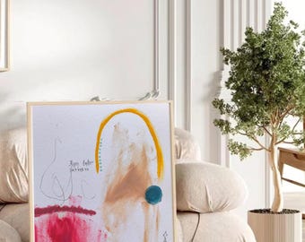 Abstrakter Kunstdruck, Moderne Wanddekoration, Minimalistisches Poster, Original Kunstwerk, Digital Download