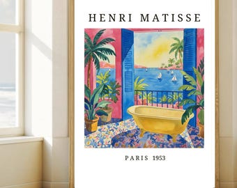 Balkonblick – Matisse inspiriert Kunstdruck