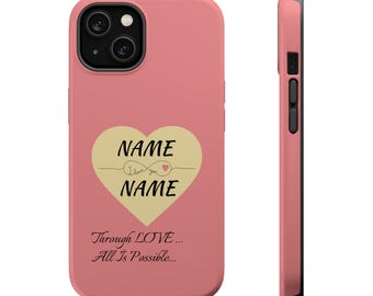 Personalized Heart Name Phone Case | Magnetic Impact-Resistant Case