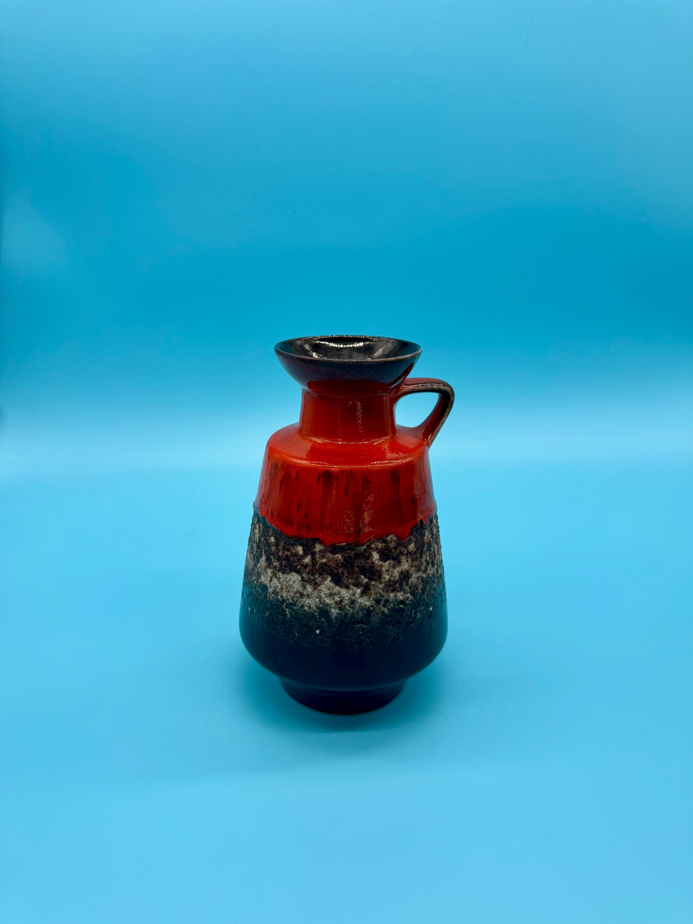ドイツ　ヴィンテージ　ファットラバ　花瓶　オレンジ花瓶 7830-50 ドイツ ヴィンテージ ファットラバ 花瓶 オレンジ花瓶 7830-50 【公式