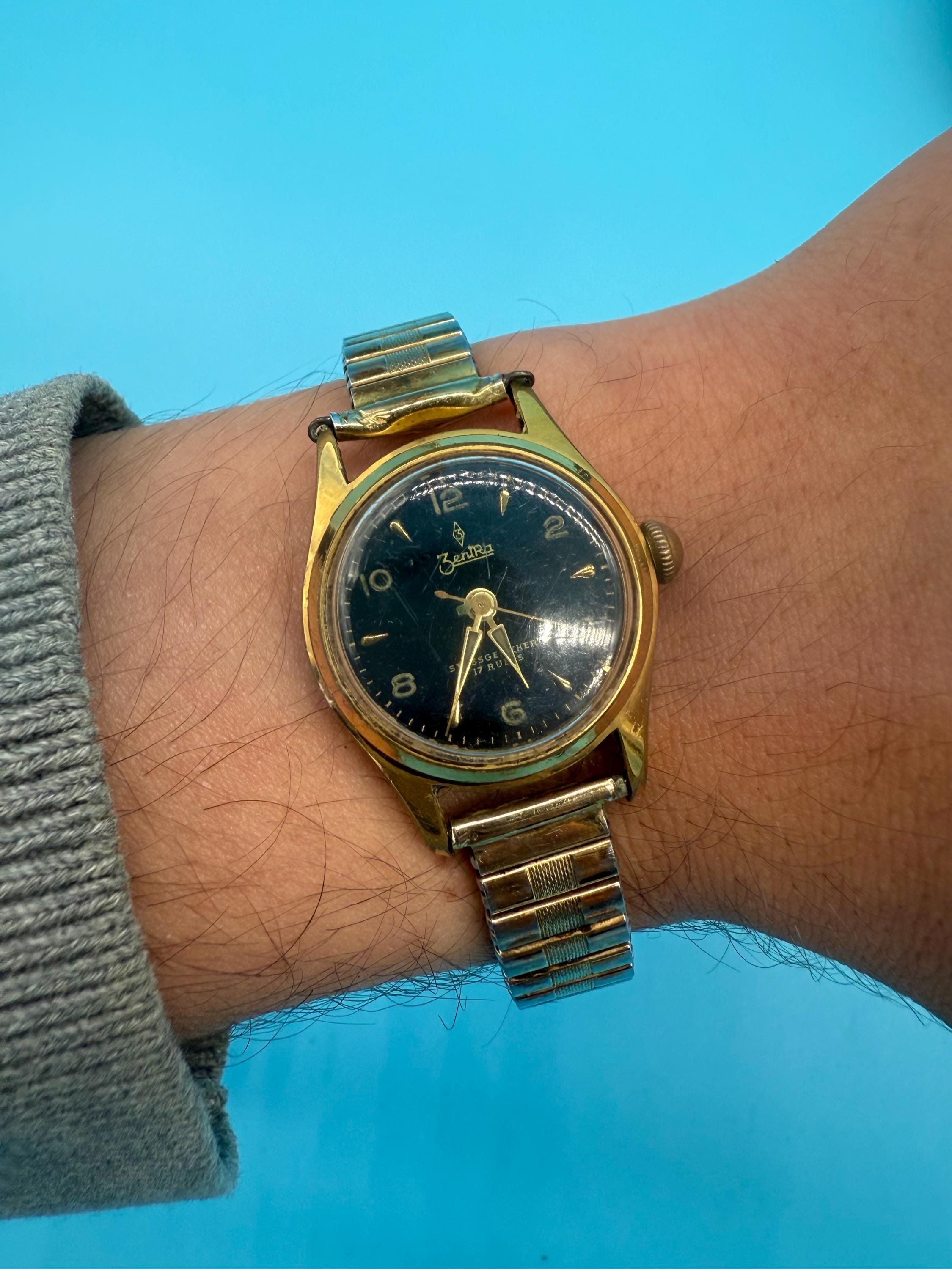 Montre Mécanique Vintage Pour Femme Zentra Savoy - Remontage Manuel, Style Rétro