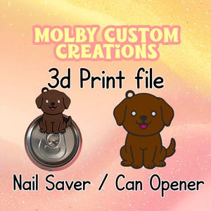 Dog Soda Can Tab Opener 3D Print File | False Nail Saver Tool | Keyring Ring Pull Opener STL 3MF (Digital Download)