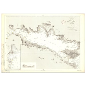 May include: Vintage map of the Gulf of Corinth, Greece, with detailed cartography of the area. The map is in beige, grey, and white, with text in French. Includes a smaller inset map and a landscape illustration.