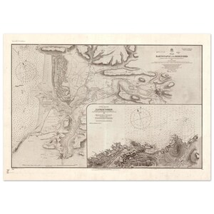 Antieke kaart uit 1891 van Barnstaple and Bideford – Ilfracombe – zeekaart – nr. 1160 – poster