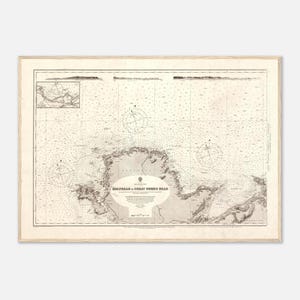 1891 Antique Map of Holyhead and Great Ormes Head (Wales) – Nautical Chart – No. 1170a – Framed Print