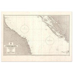May include: A vintage nautical chart with detailed coastlines, depth soundings, and navigational markers. The chart is printed in shades of gray and beige, with text in Italian. The title reads "San Benedetto del Tronto and Otor. Viti e Porto Corsini and Otor. Premuda."