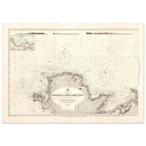 1891 Antique Map of Holyhead and Great Ormes Head (Wales) – Nautical Chart – No. 1170a – Poster