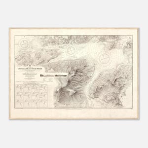May include: A vintage map print of Loch Alsh and Kyle Rhea, with detailed topographical and nautical information. The map is in shades of grey and beige, framed in light wood. The title "LOCH ALSH and KYLE RHEA" is visible.