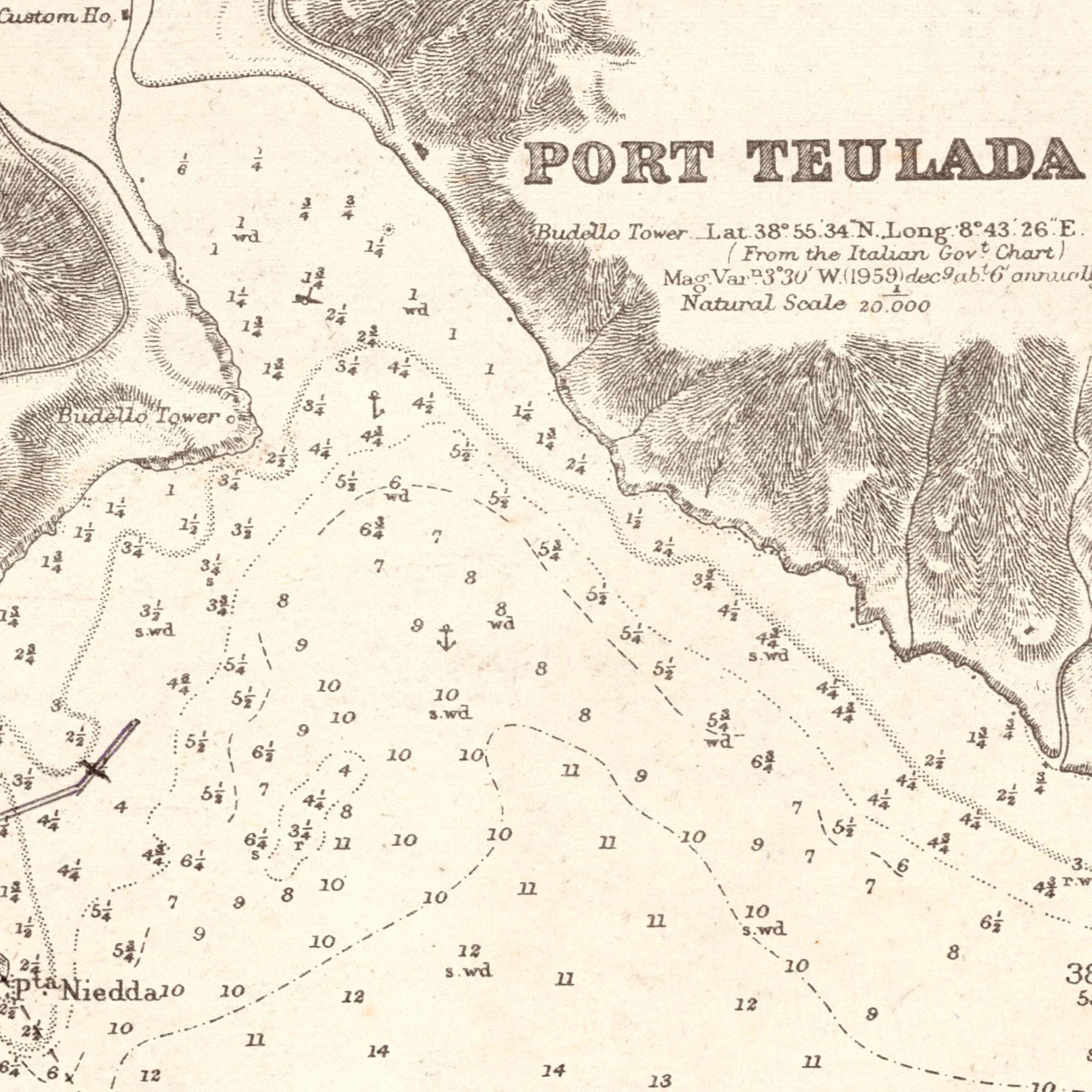 1956 Antique Map of Sardinia Ports (alghero & Porto Torres) – Nautical ...