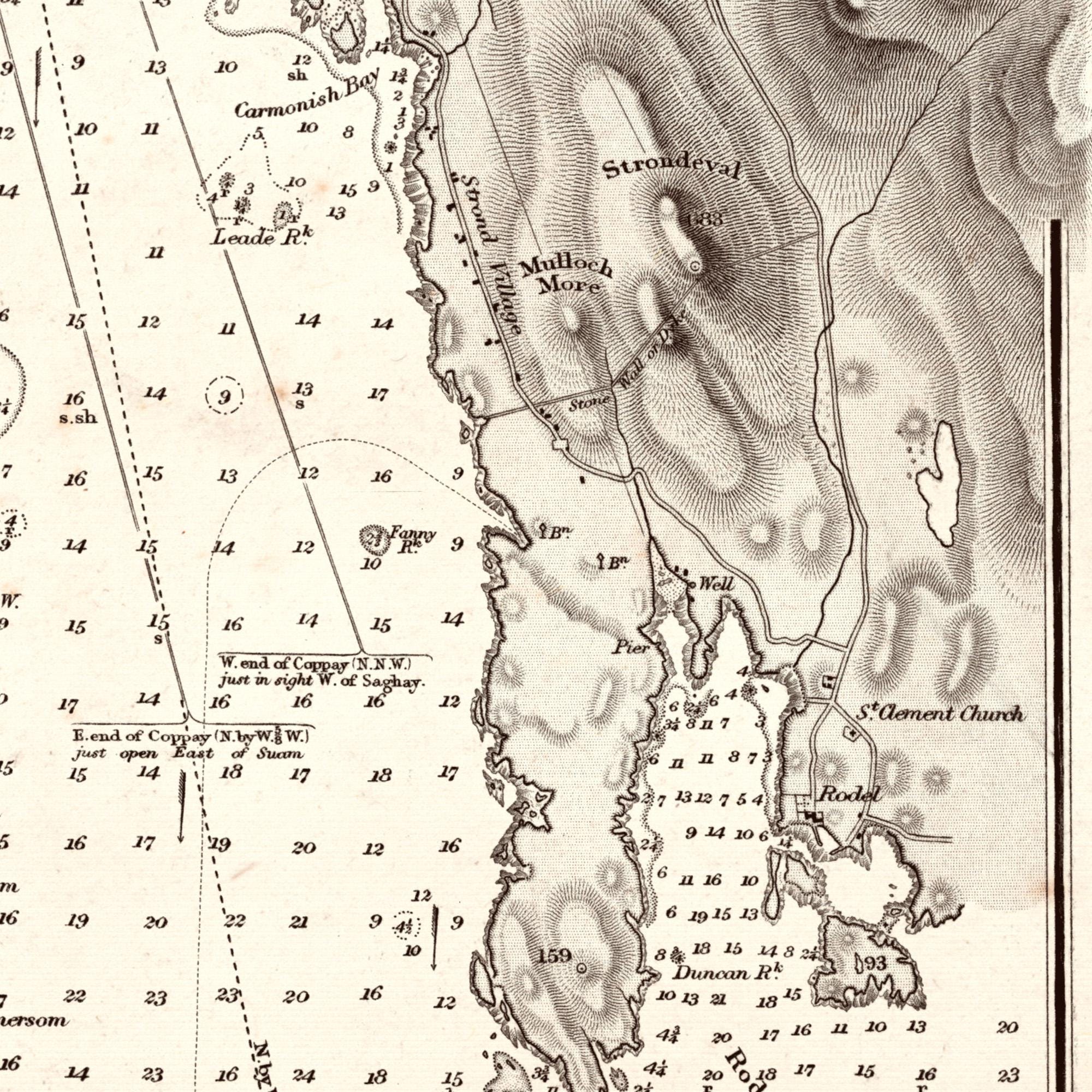 1963 Antique Map of Sound of Harris (berneray & Pabbay) – Nautical ...