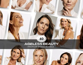 Mature Beauty Stock Photos, Diverse Mature Women Models, Ageless Skin, Authentic Beauty Images, Elegant Portraits,Timeless Beauty,Aged Model