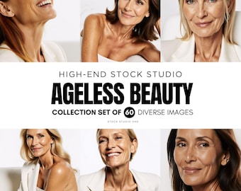 Reife Schönheit Stock Fotos, verschiedene Reife Frauen Modelle, Zeitlose Haut, Authentische Schönheit Bilder, Elegante Porträts, Zeitlose Schönheit, gealtertes Modell