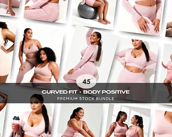 Plus Size Model Stock Bilder, Natürliche Kurven,Natürliche Körper Bilder, Geschwungene Passform, Verschiedene Körper, Körper Possitive Fotografie, Fitness Vorlagen