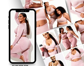 Plus Size Model Stock Images, Natural Curves,Natural Body Stock Images,Curved Fit,Diverse Body, Body Possitive Photography,Fitness Templates