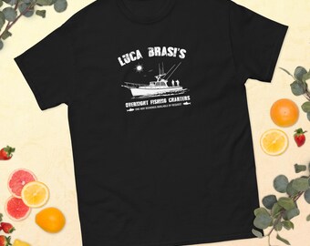 New Luca Brasi Overnight Fishing Charters Vintage Boat Graphic Unisex T-Shirt, Retro Fishing Lover Tee Gift S-4XL