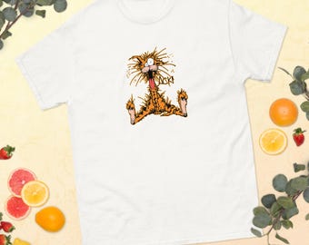 New Bill The Cat Ack Shirt Vintage Cartoon Graphic Tee Funny Comic Gildan 5000 Unisex S-4XL