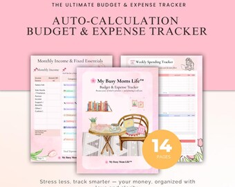 Automatisch berechnendes Budget und Ausgaben-Tracker für Mütter (Digital)