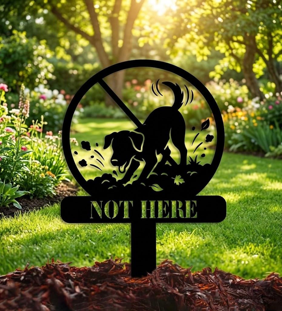 2 Cartelli In Alluminio 'Attenti Al Cane' Per Prato E Giardino - 25x18 Cm, Con Fori Angolari, Resistente Ai Raggi UV - 2