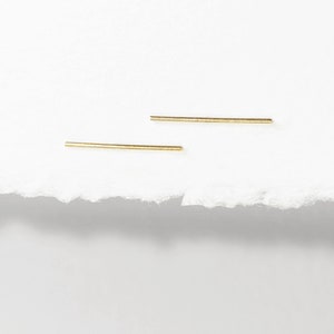 thin bar earrings, solid gold earrings, gold earrings, thin gold bar earrings, silver bar studs, solid gold bar earrings, line bar earrings