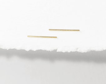 thin bar earrings, solid gold earrings, gold earrings, thin gold bar earrings, silver bar studs, solid gold bar earrings, line bar earrings