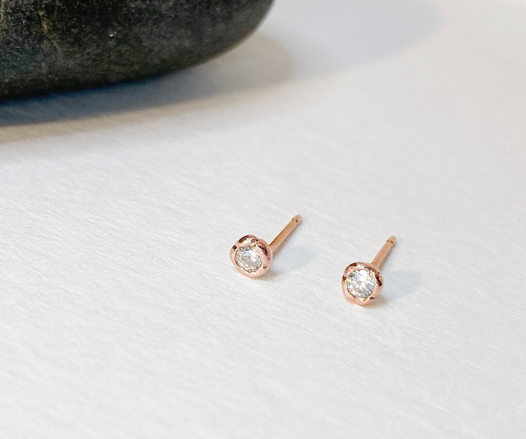 Tiny rose gold studs Clearance