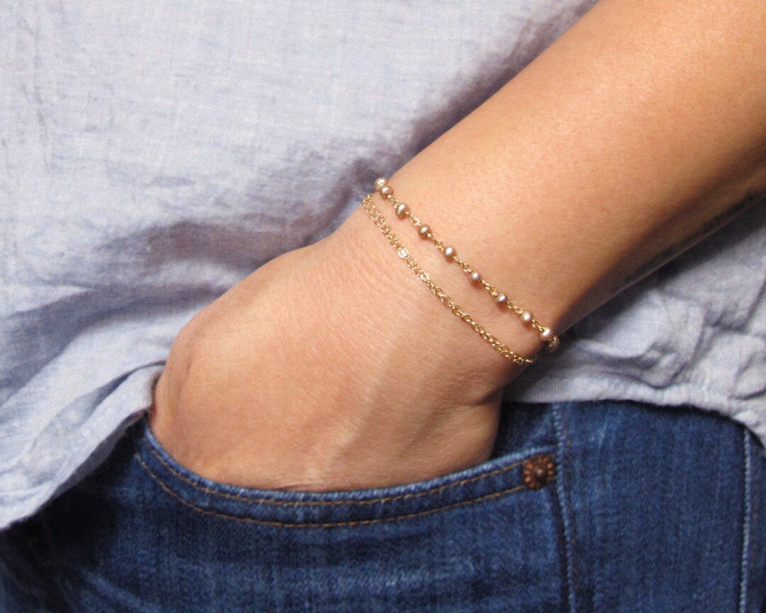GOLD BEADED Handbag…la Regale…double Gold Chain Strap…beaded Side