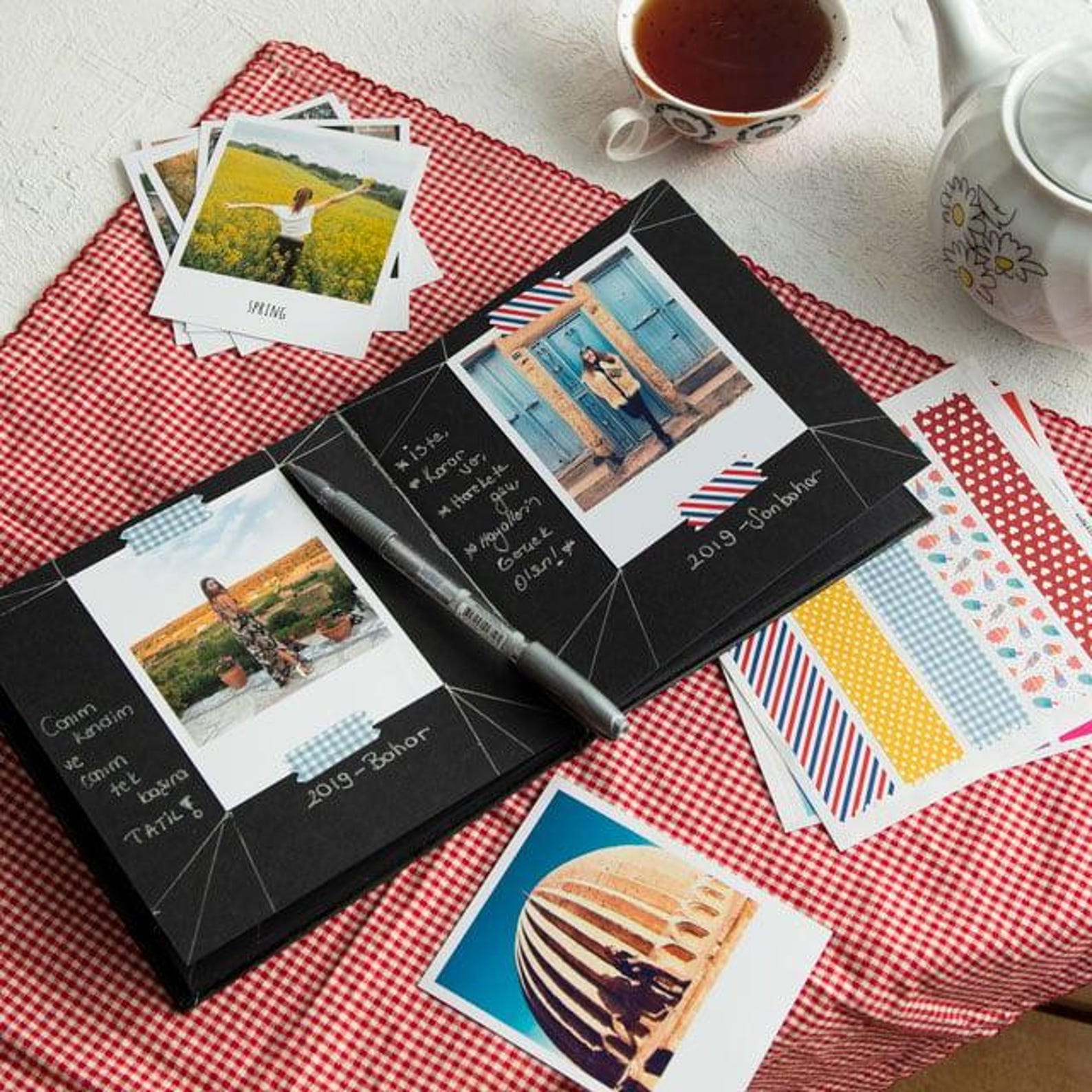Personalized Memory Album With 20 Polaroid Prints | Scrapbook With ...