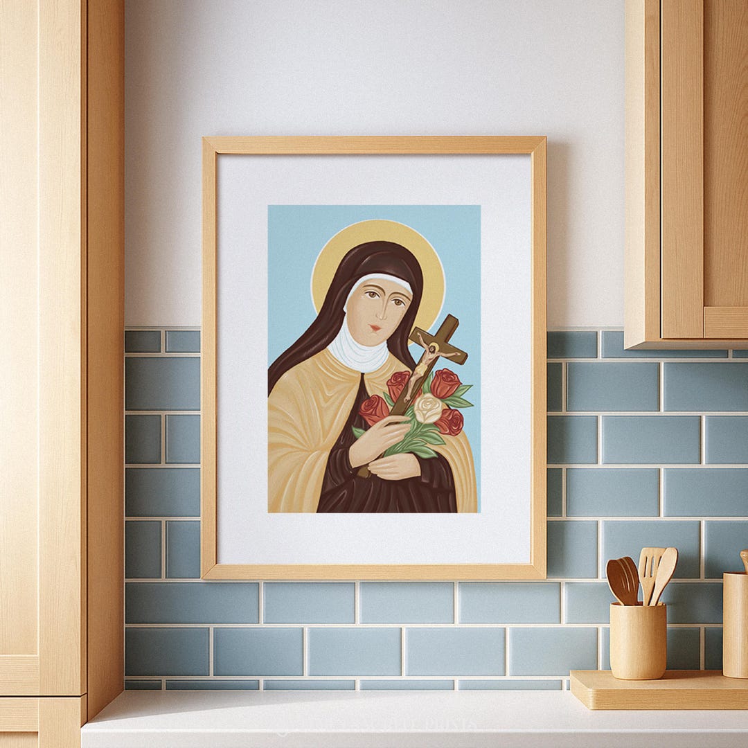 Saint Thérèse of Lisieux Icon – Catholic Printable Wall Art, Byzantine ...
