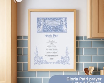 Gloria Patri Prayer Print: Catholic Trinity Art (PDF Download)